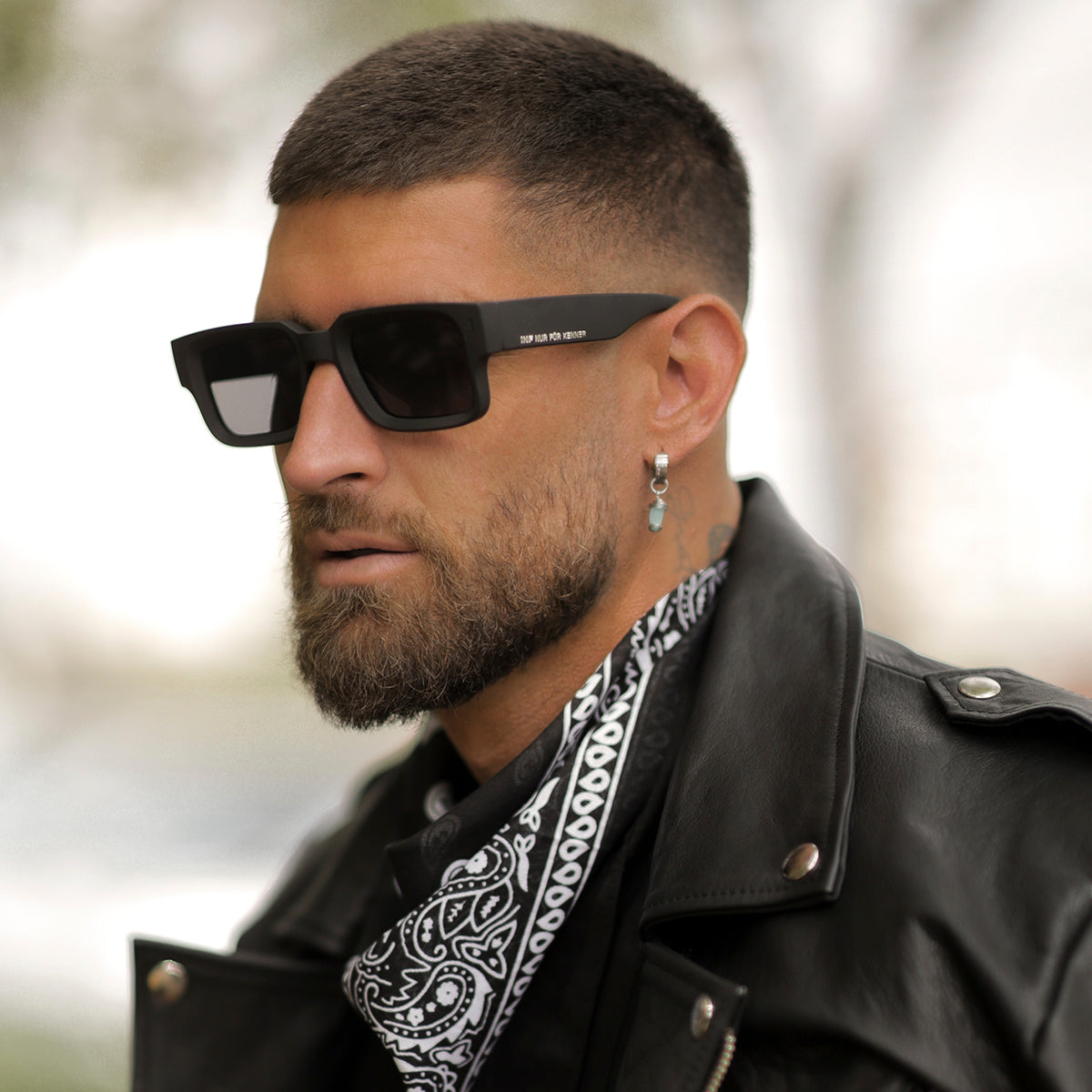 Lentes de Sol - Exclamation - Black Matt - Lente polarizada gris
