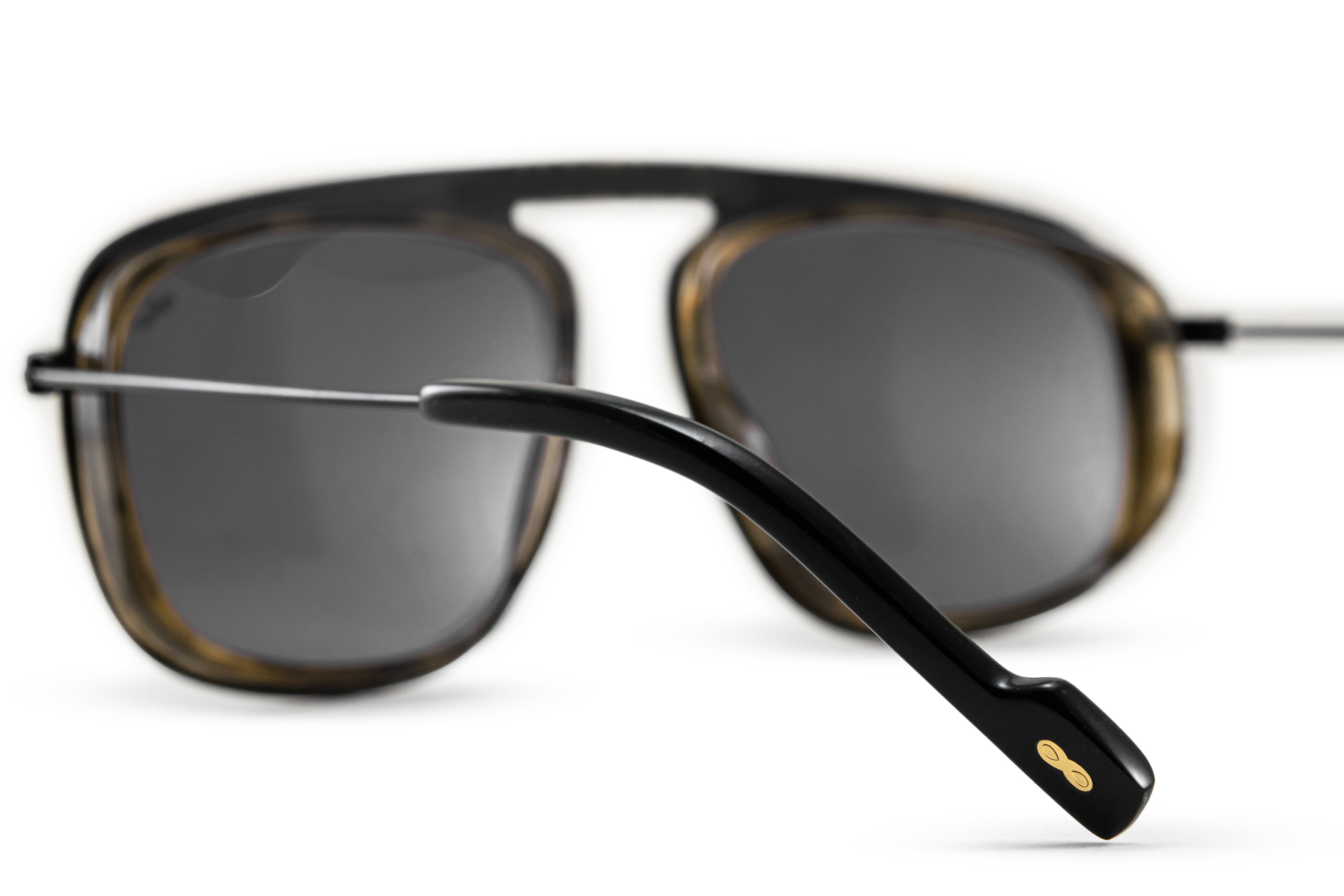 Lentes de Sol - Imola - Serie Luxury - Negro Mate - Lente gris