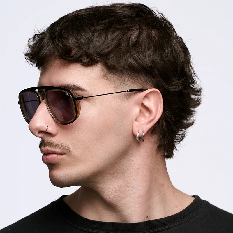 Lentes de Sol - Imola - Serie Luxury - Negro Mate - Lente gris
