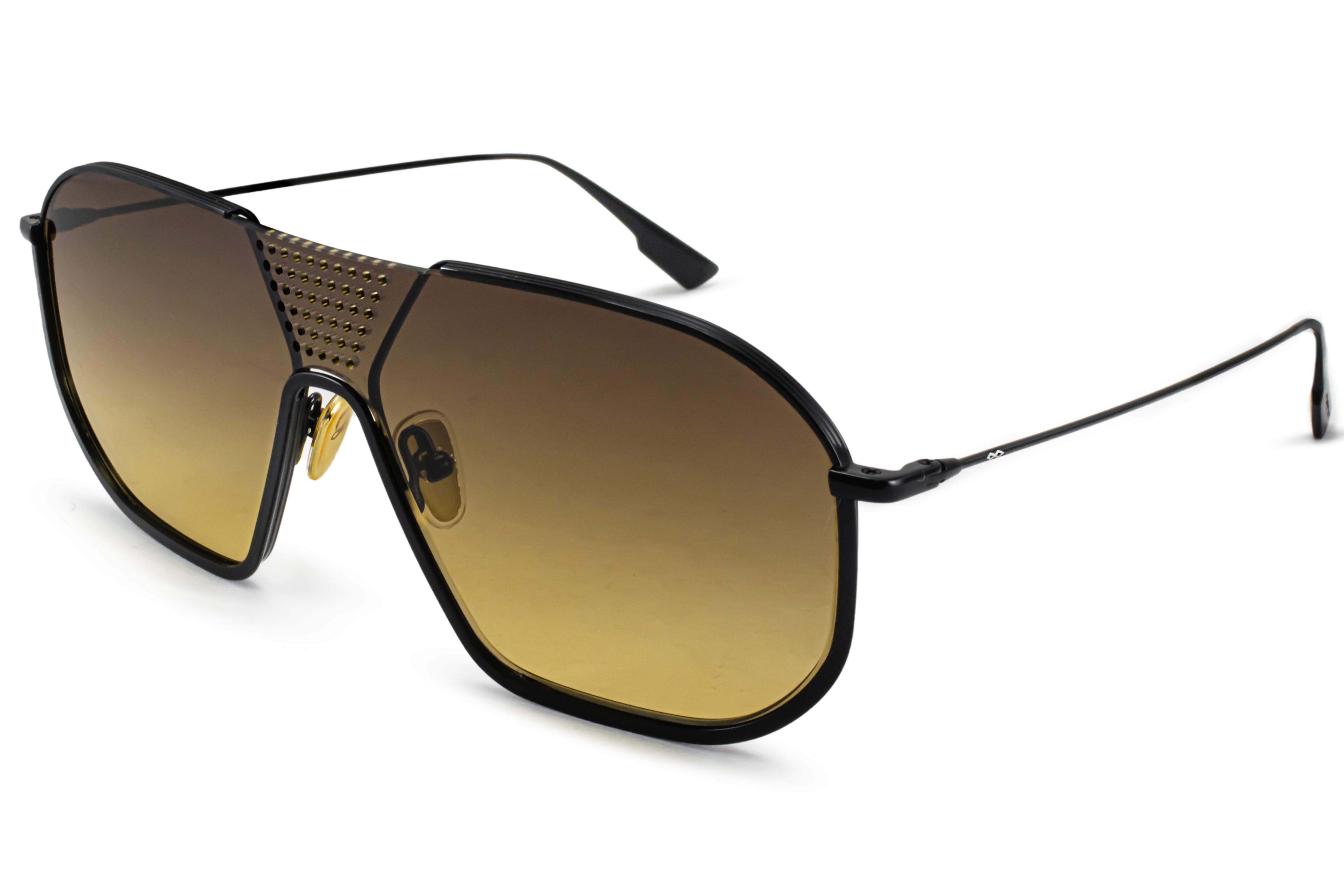 Lentes de Sol - Indianapolis - Negro Brillo - Lente Marrón Degrade
