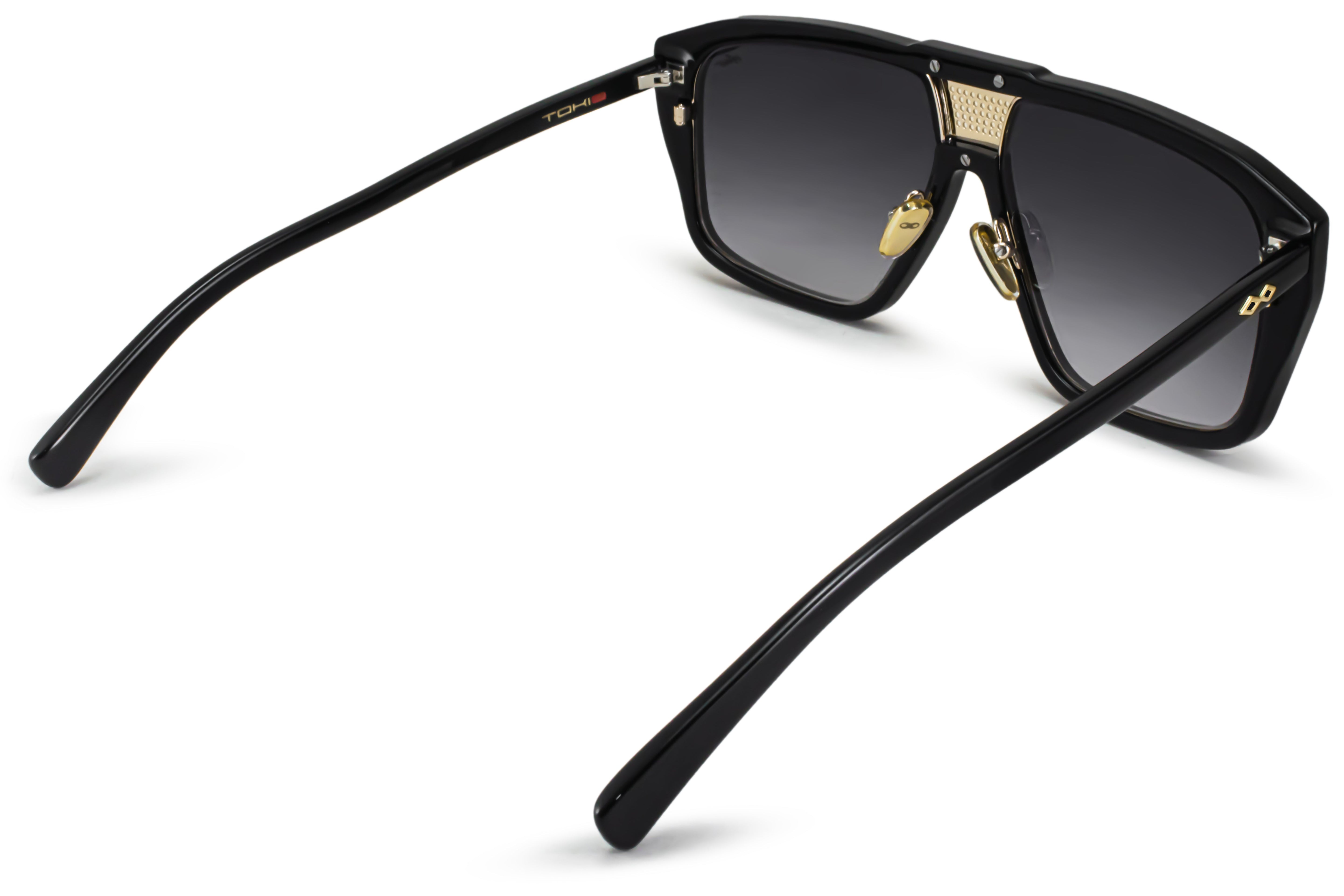 Lentes de Sol - Interlagos - Negro Brillo - Lente gris degrade