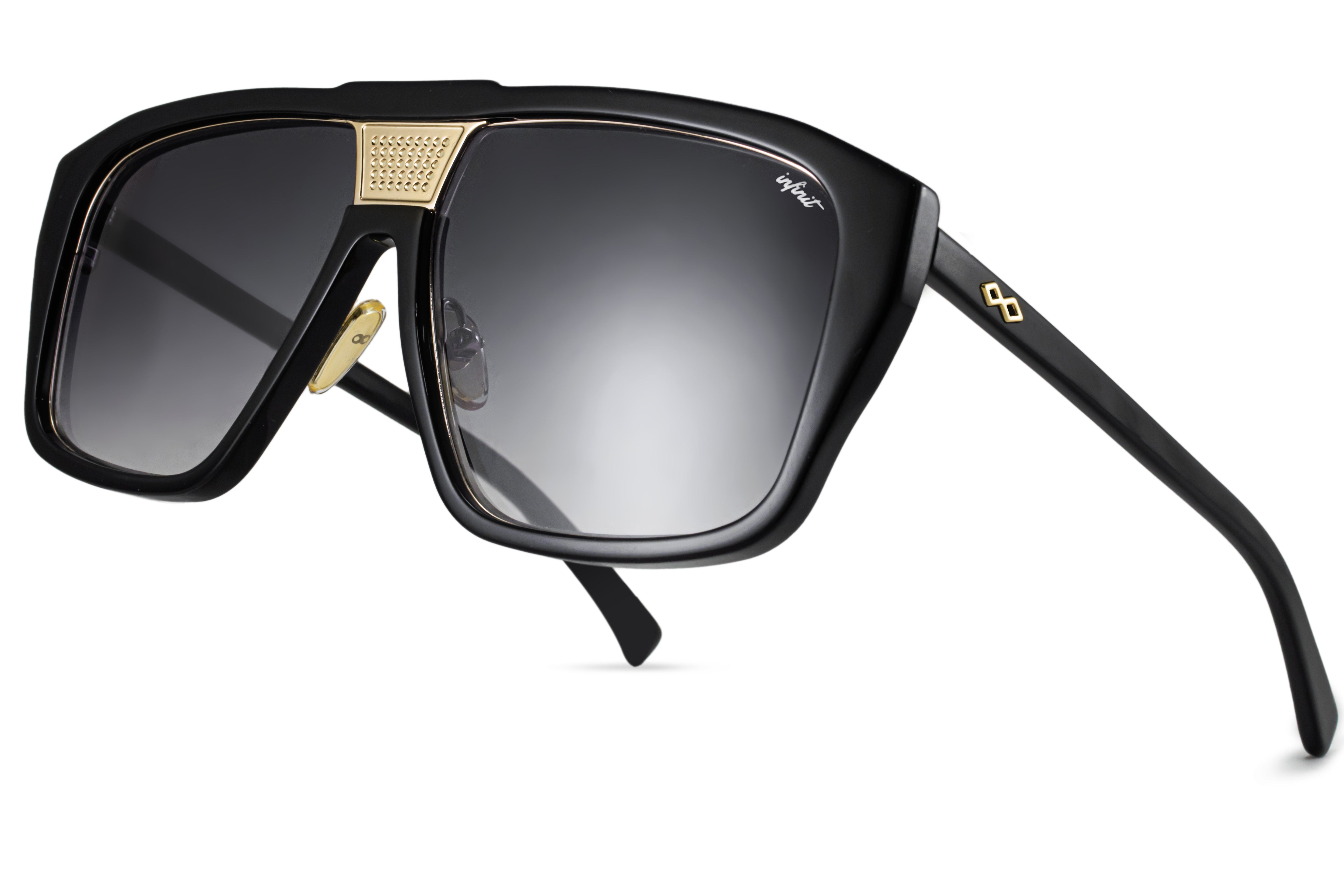 Lentes de Sol - Interlagos - Negro Brillo - Lente gris degrade