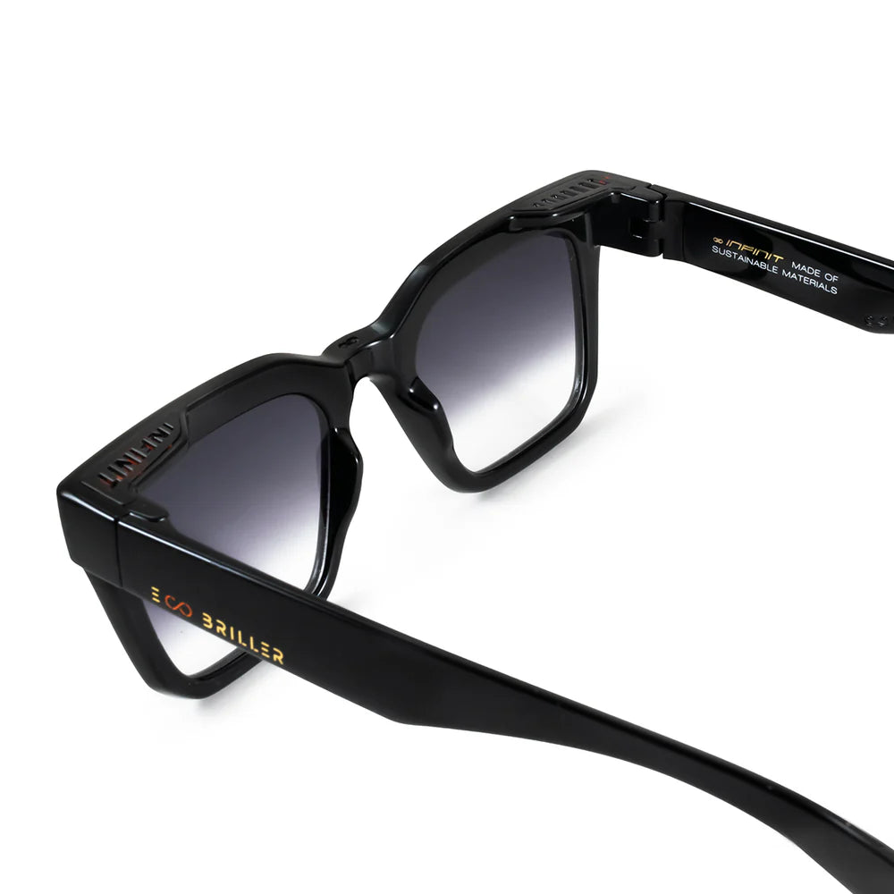Lentes de Sol - Jacobs Eco Briller - Black Shiny - Lente horizonte