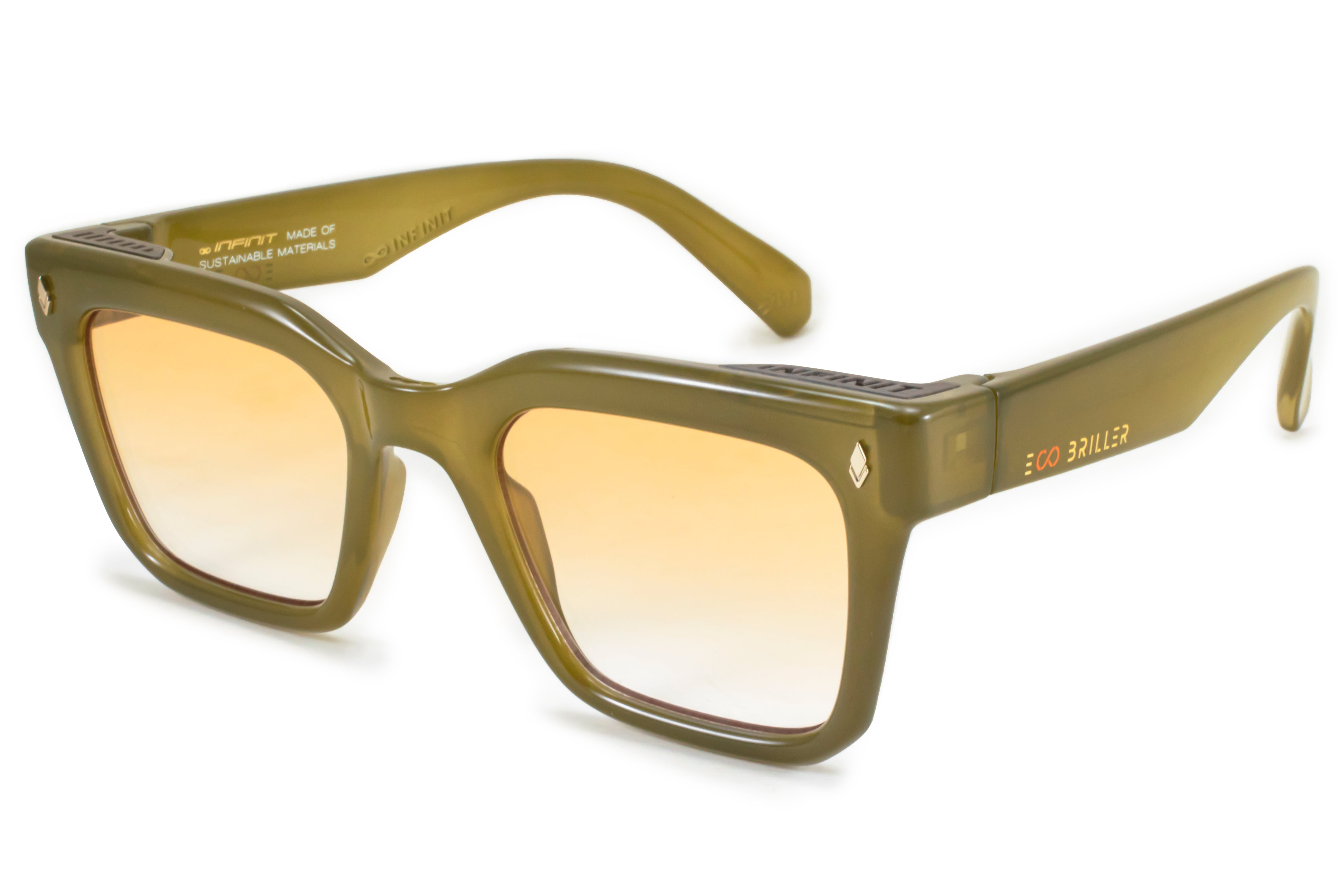 Lentes de Sol - Jacobs Eco Briller - Milky Marrón - Lente Degradado Naranja