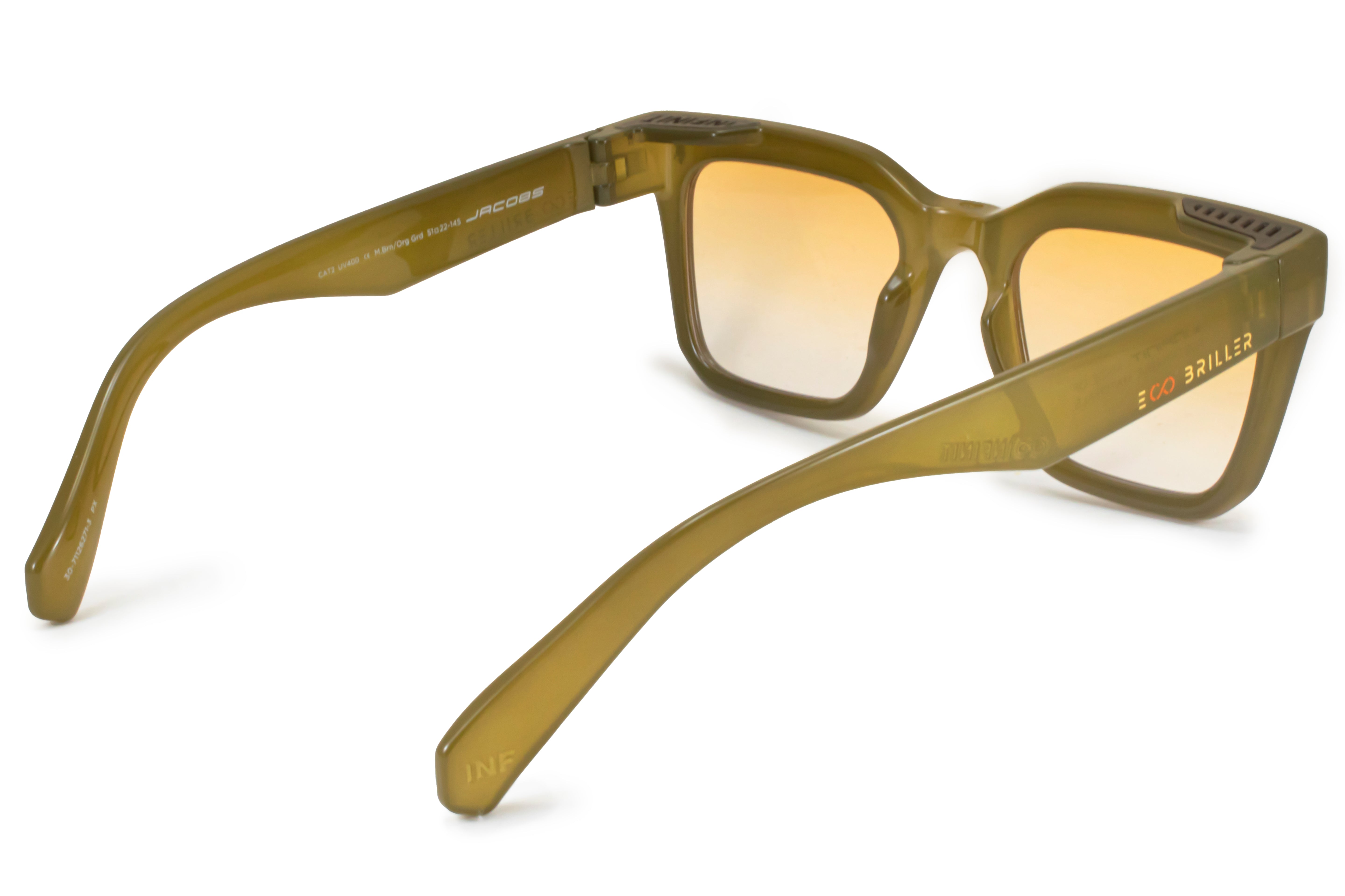Lentes de Sol - Jacobs Eco Briller - Milky Marrón - Lente Degradado Naranja