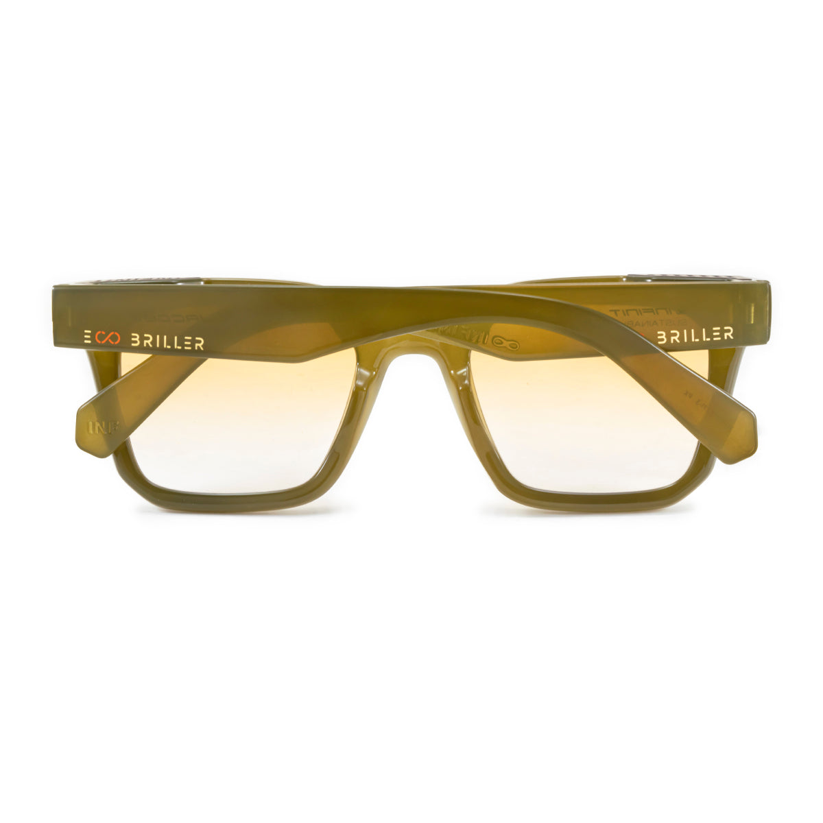 Lentes de Sol - Jacobs Eco Briller - Milky Marrón - Lente Degradado Naranja