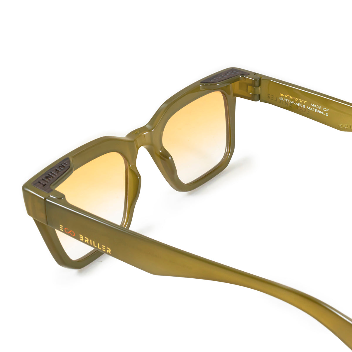 Lentes de Sol - Jacobs Eco Briller - Milky Marrón - Lente Degradado Naranja