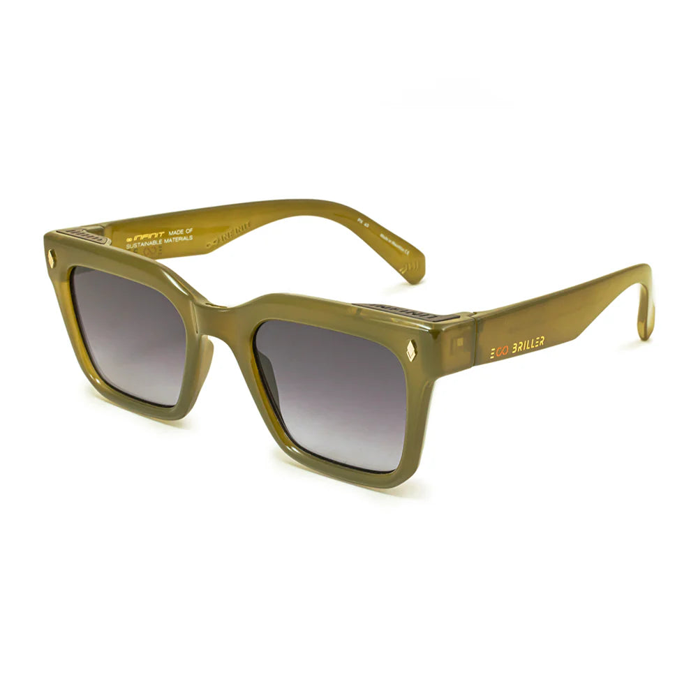 Lentes de Sol - Jacobs Eco Briller - Milky Brown - Lente verde degradado