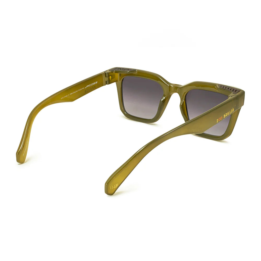 Lentes de Sol - Jacobs Eco Briller - Milky Brown - Lente verde degradado
