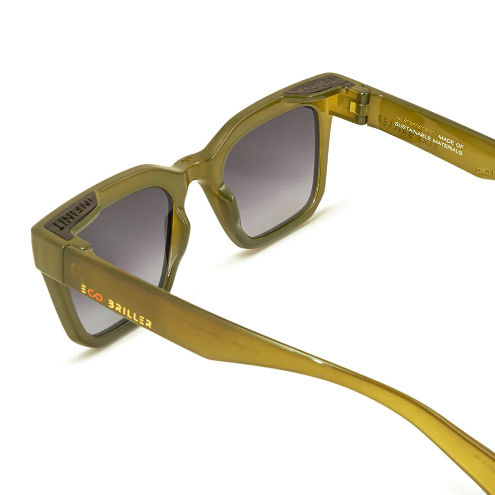 Lentes de Sol - Jacobs Eco Briller - Milky Brown - Lente verde degradado