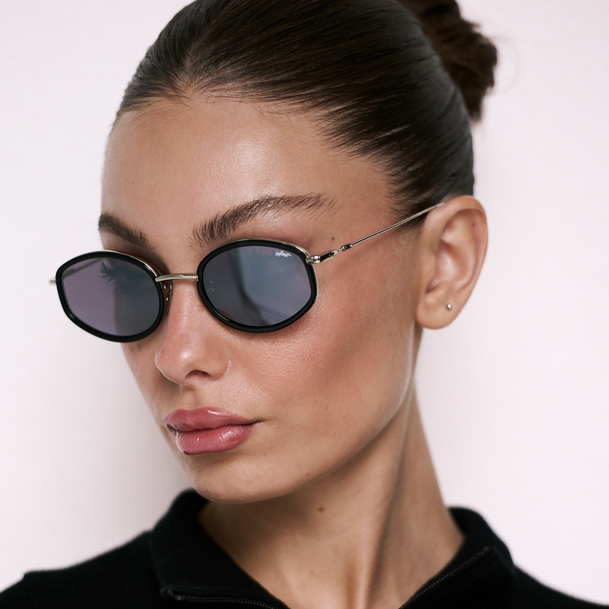 Kate Negro Lente Espejada Plomo