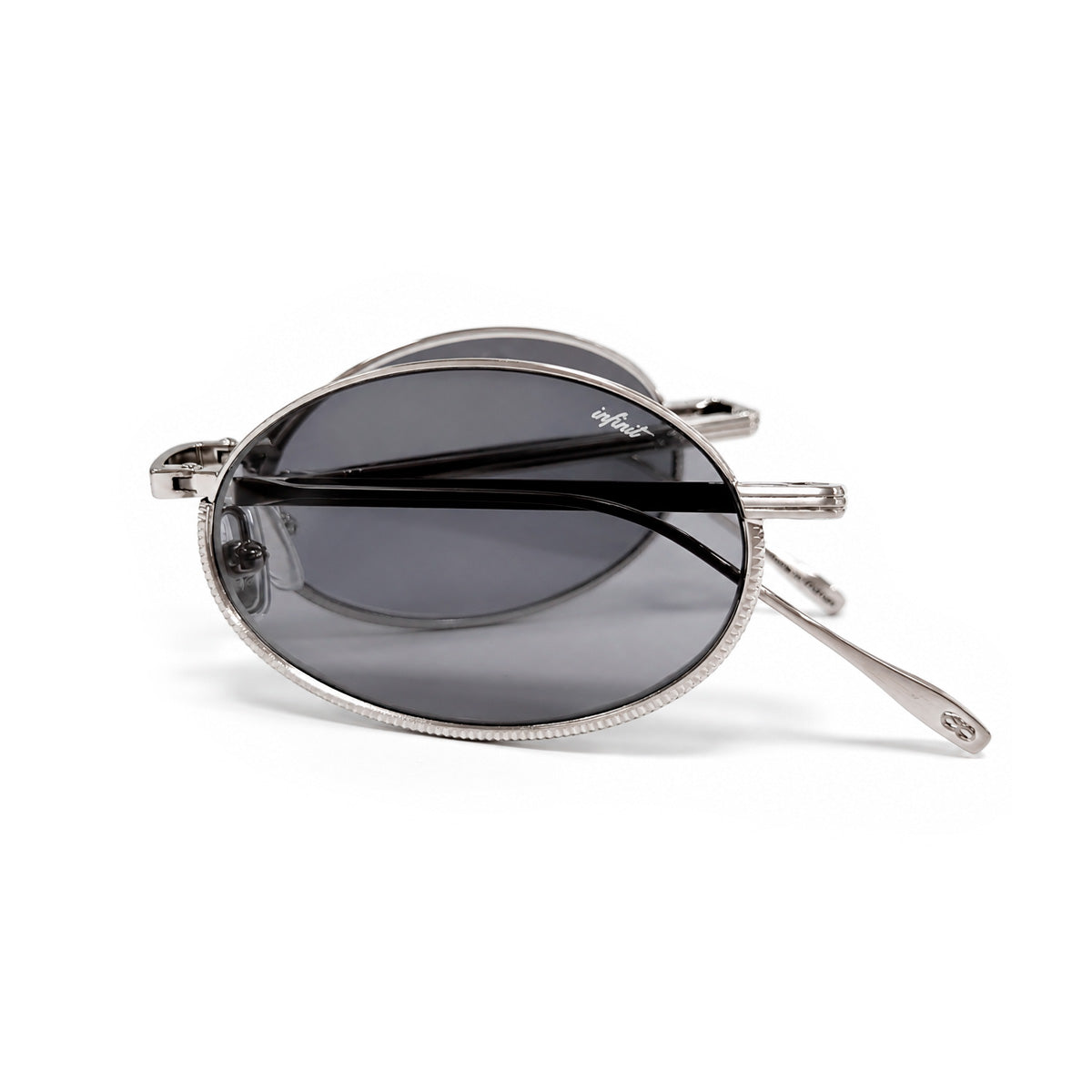 Kinetic Plegable Plateado Lente Gris