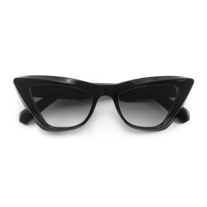 Lentes de Sol - Linz - Black Shiny - Lente gris degradado