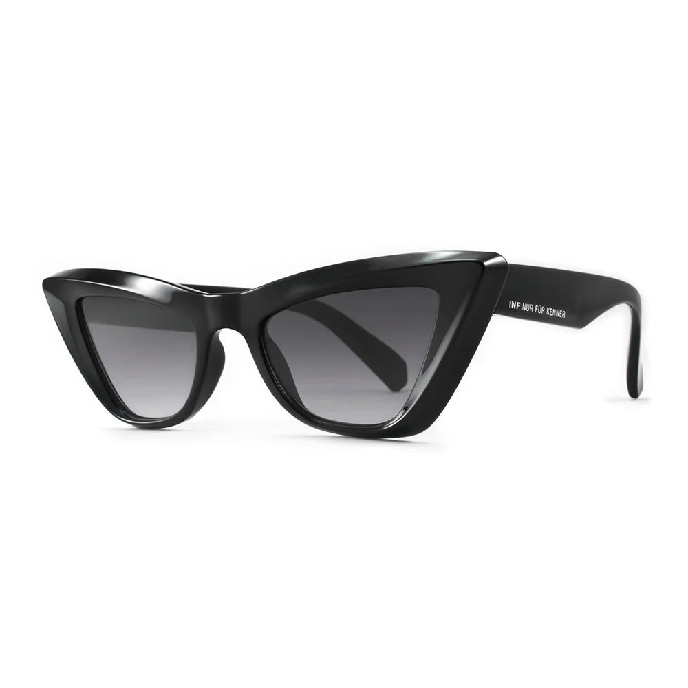 Lentes de Sol - Linz - Black Shiny - Lente gris degradado