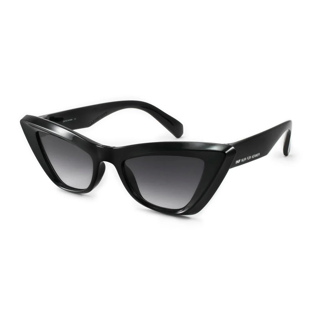 Lentes de Sol - Linz - Black Shiny - Lente gris degradado