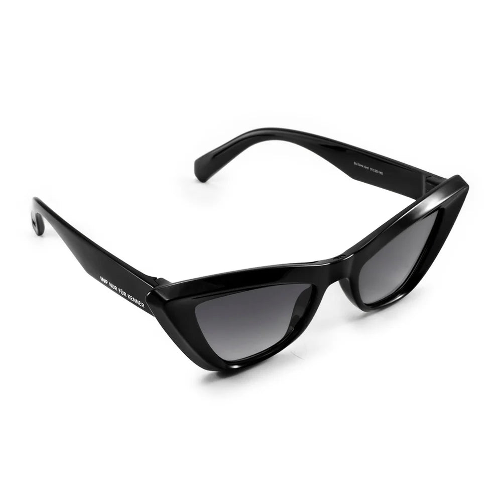 Lentes de Sol - Linz - Black Shiny - Lente gris degradado