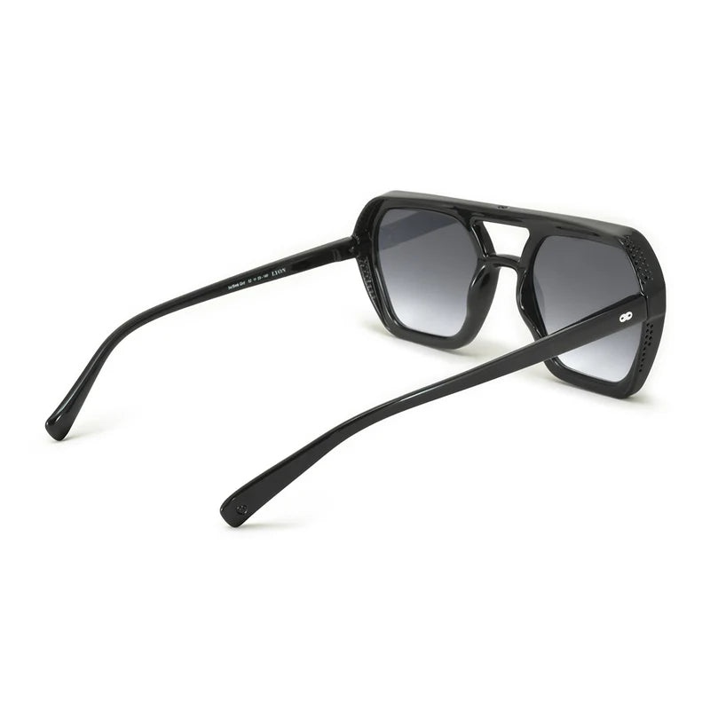 Lentes de Sol - Lyon - Black Shiny - Lente gris degradado