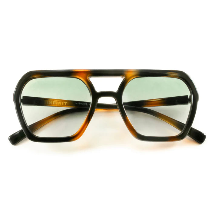 Lentes de Sol - Lyon - Tortoise - Lente verde degradado