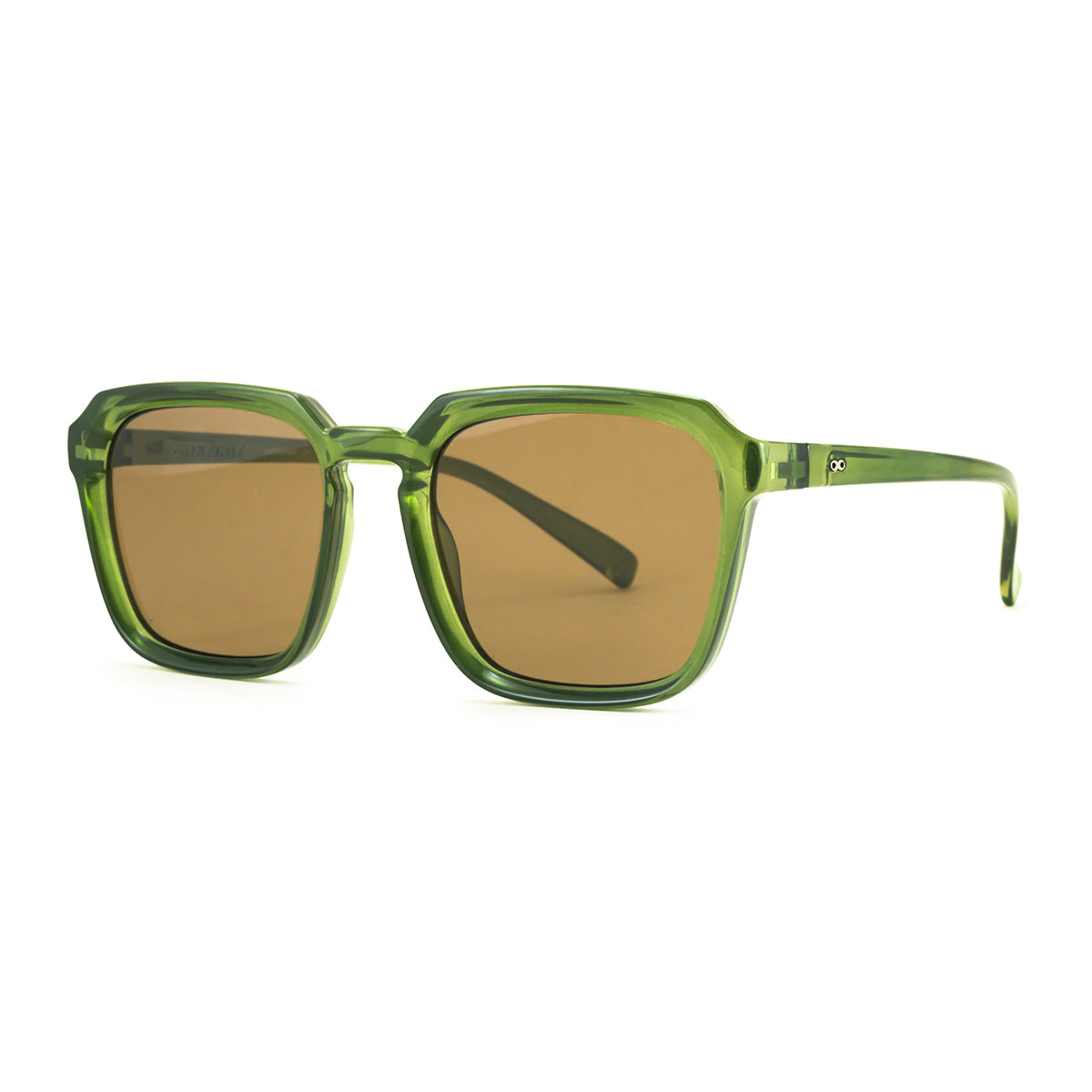 Lentes de Sol - Monaco - Verde translĂșcido - Lentes marrones