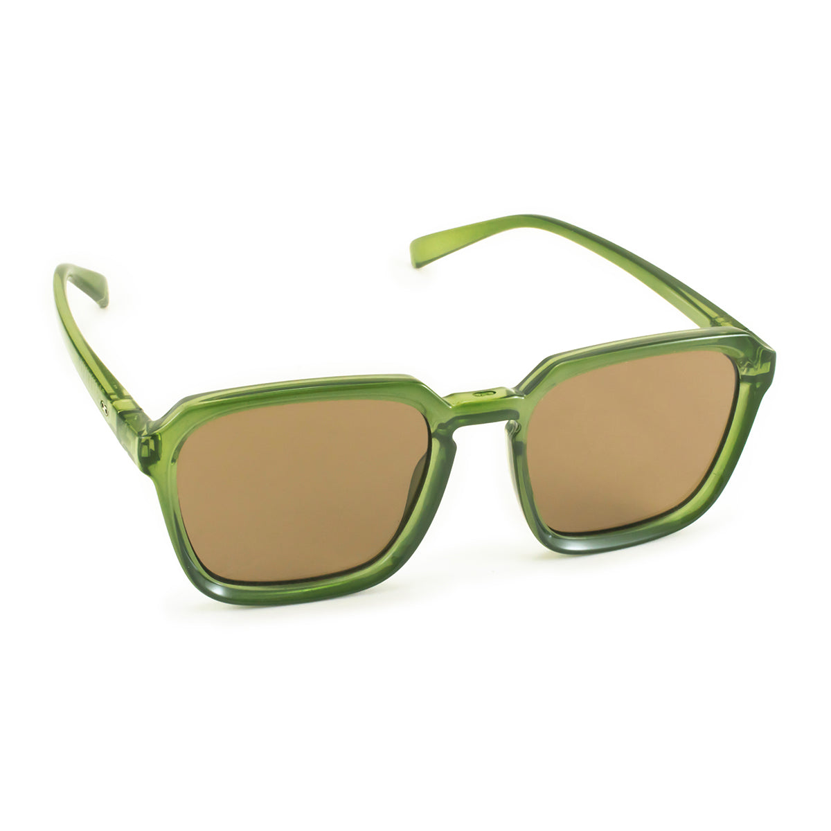 Lentes de Sol - Monaco - Verde translĂșcido - Lentes marrones