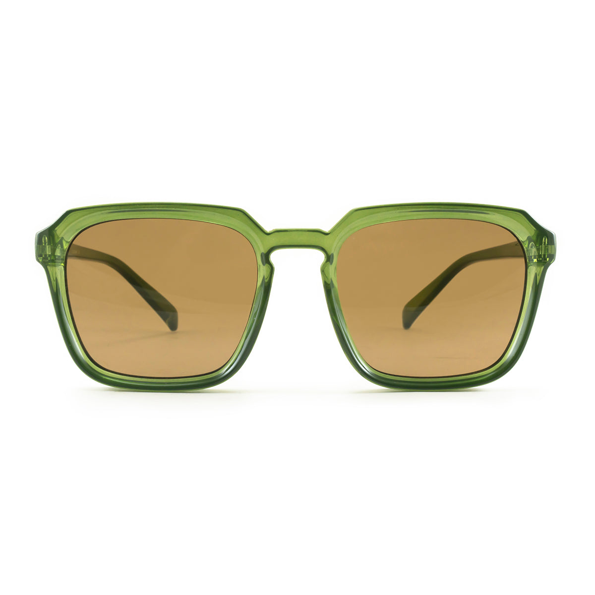 Lentes de Sol - Monaco - Verde translĂșcido - Lentes marrones