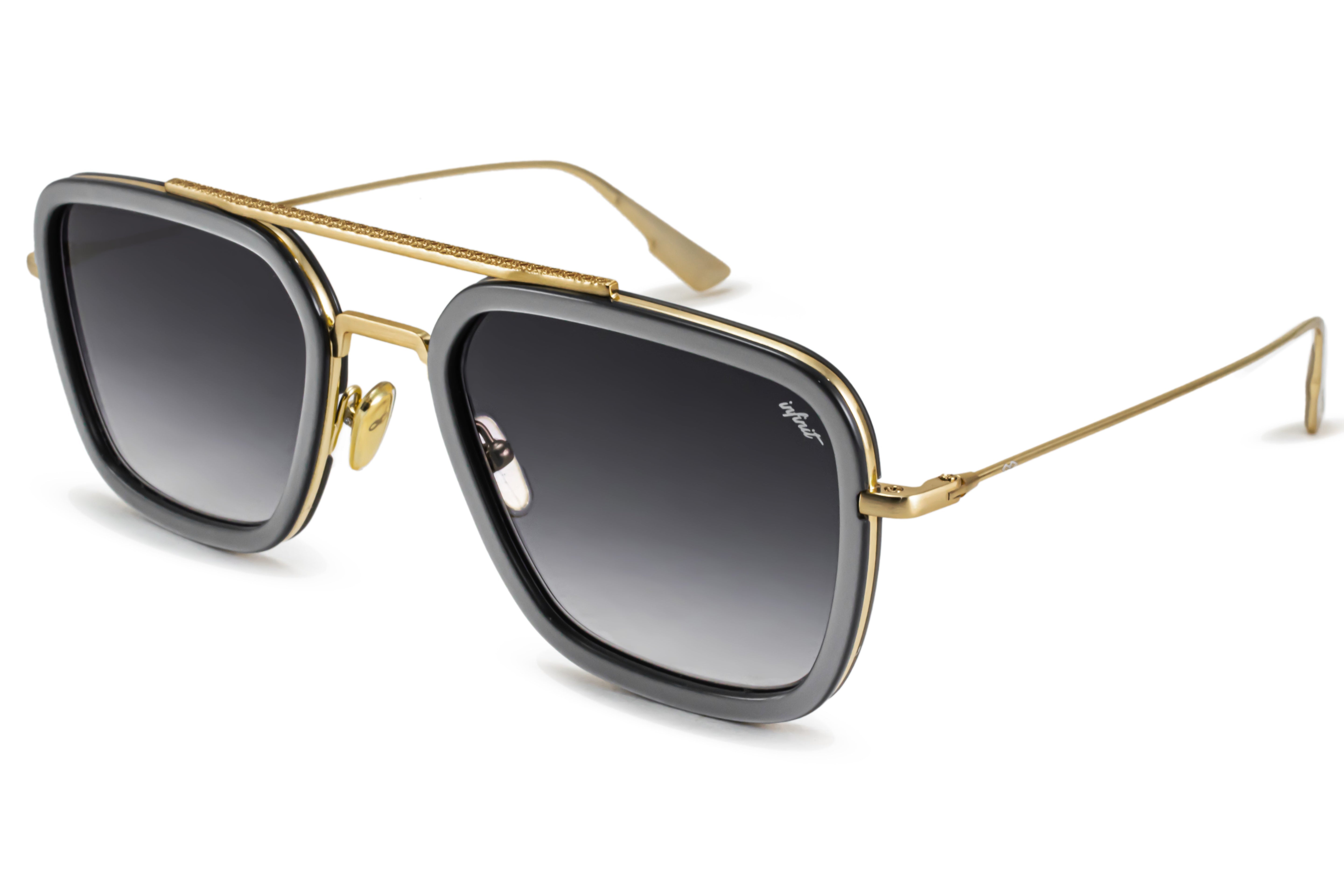 Lentes de Sol - Montecarlo Luxury Series - Gris Perlado - Lente Gris Degrade