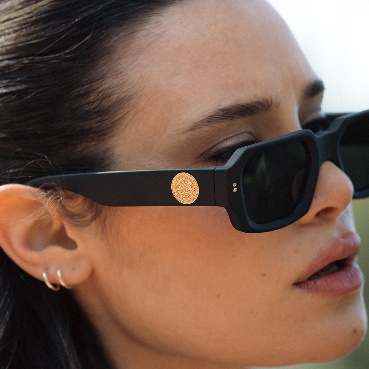 Lentes de Sol - Bronx Premium Series - Negro Mate Uroboro - Lente gris