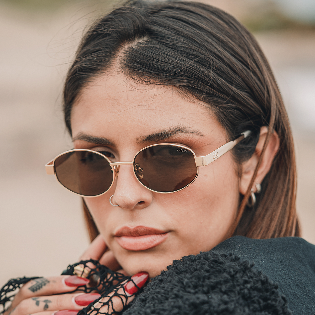 Lentes de Sol - Alaska - Dorado - Lente Marron