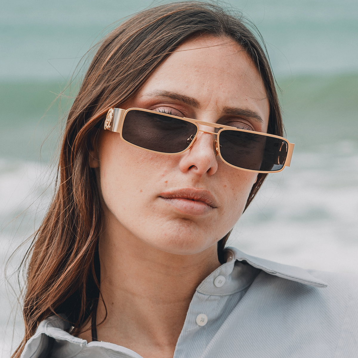 Lentes de Sol - Menorca Luxury Series - Dorado - Lente Gris