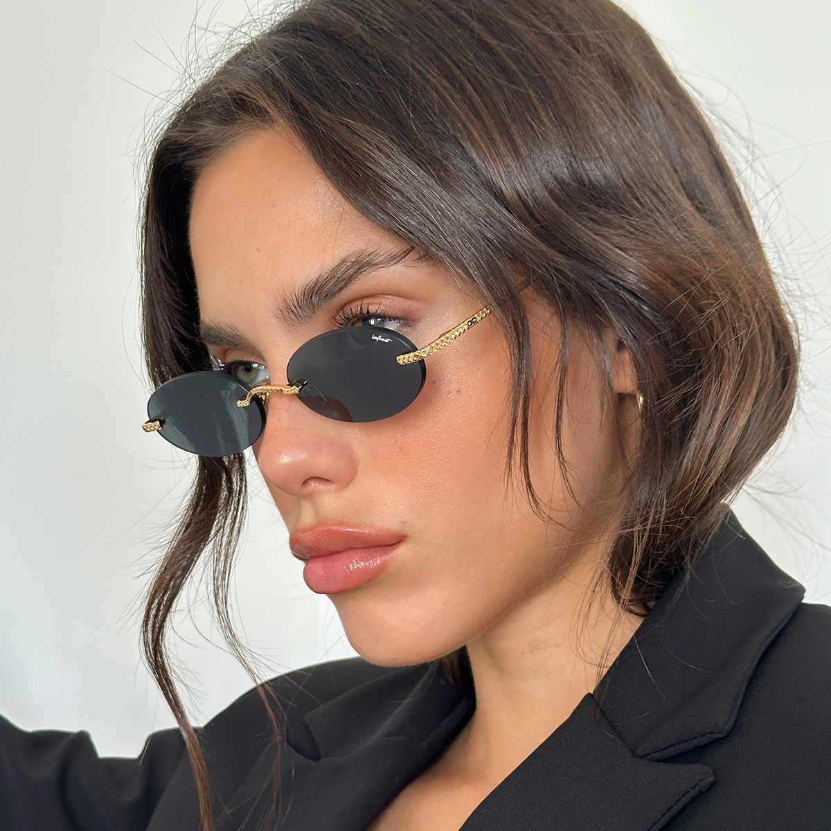 Lentes de sol - Aero Quo - Dorado - Lente Gris