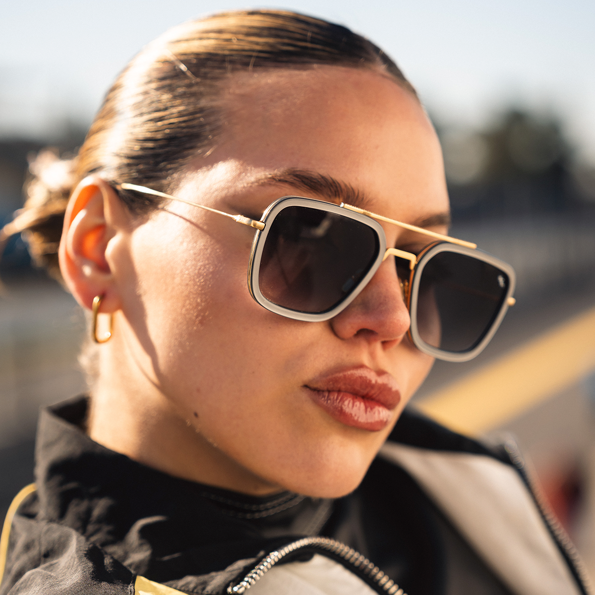 Lentes de Sol - Montecarlo Luxury Series - Gris Perlado - Lente Gris Degrade