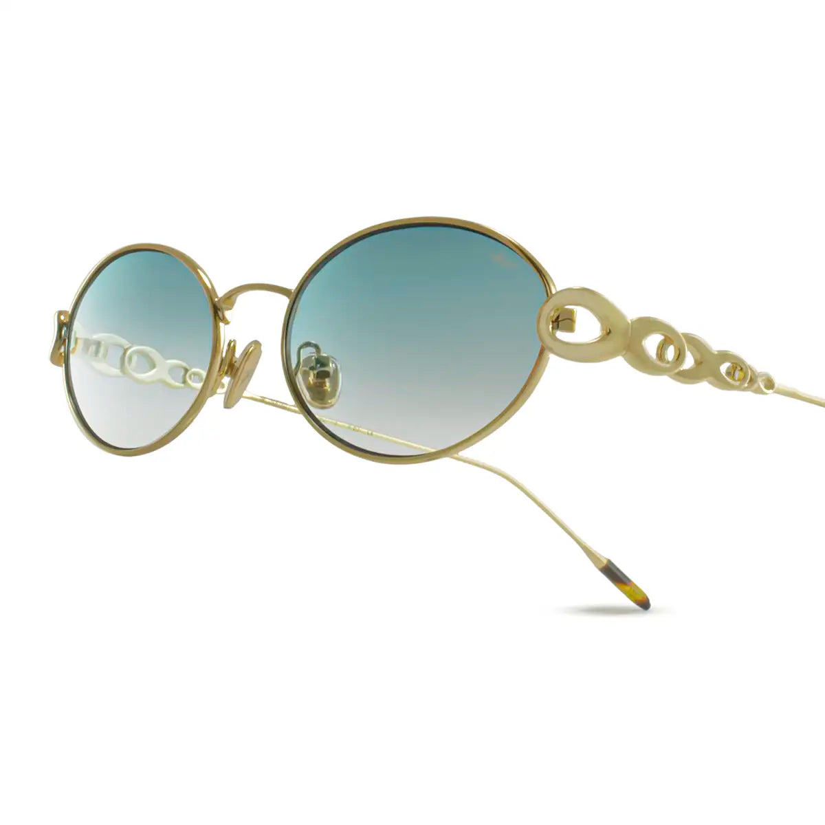 Lentes de Sol - Namib Dorado Lente Celeste Degrade