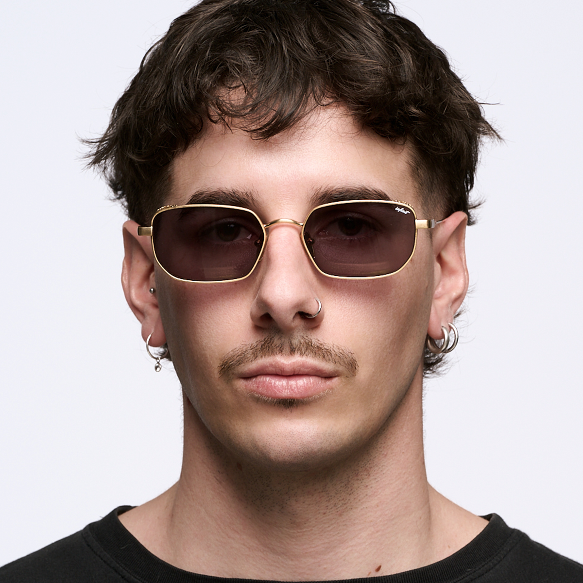 Lentes de sol - Palmyra - Dorado - Lente Gris