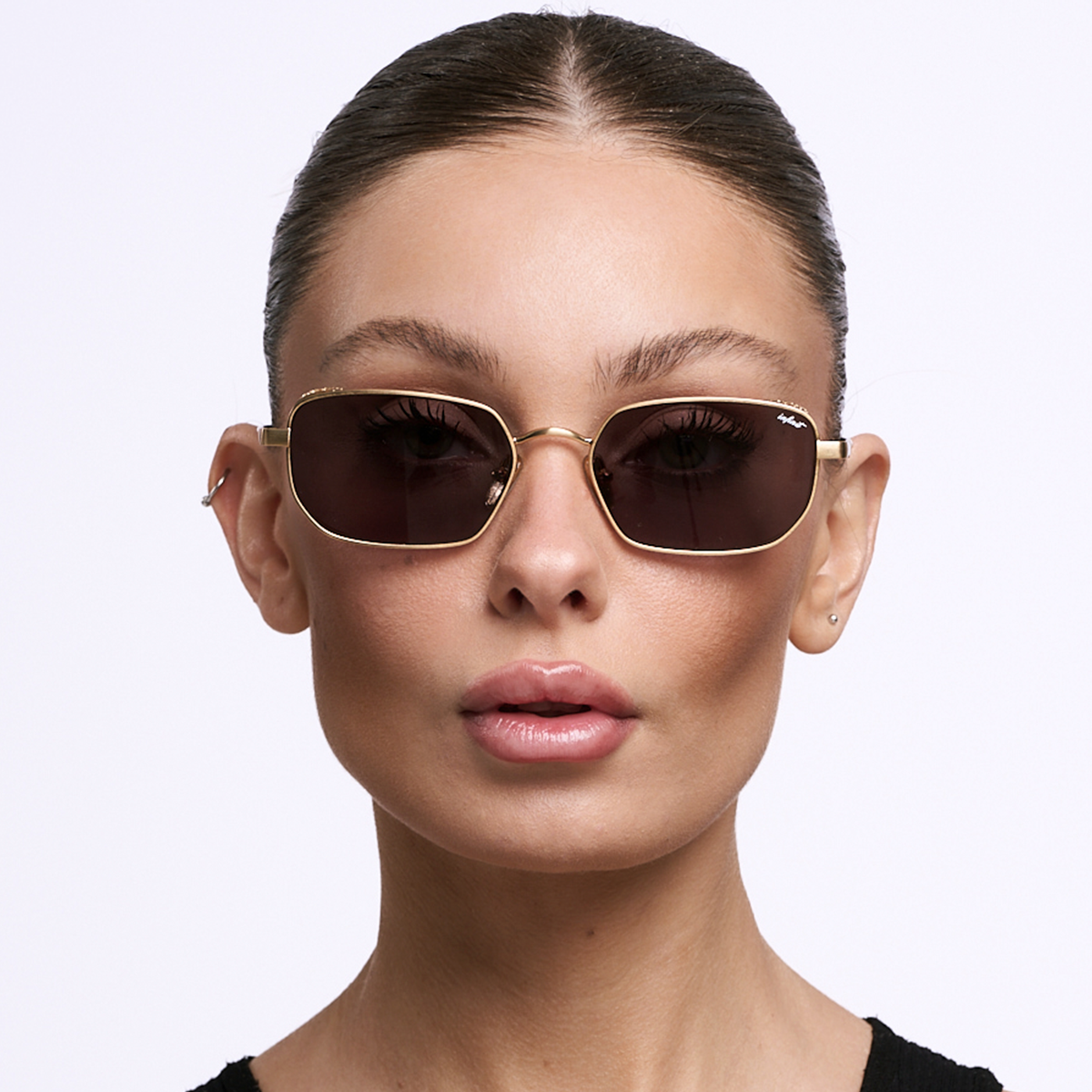 Lentes de sol - Palmyra - Dorado - Lente Gris