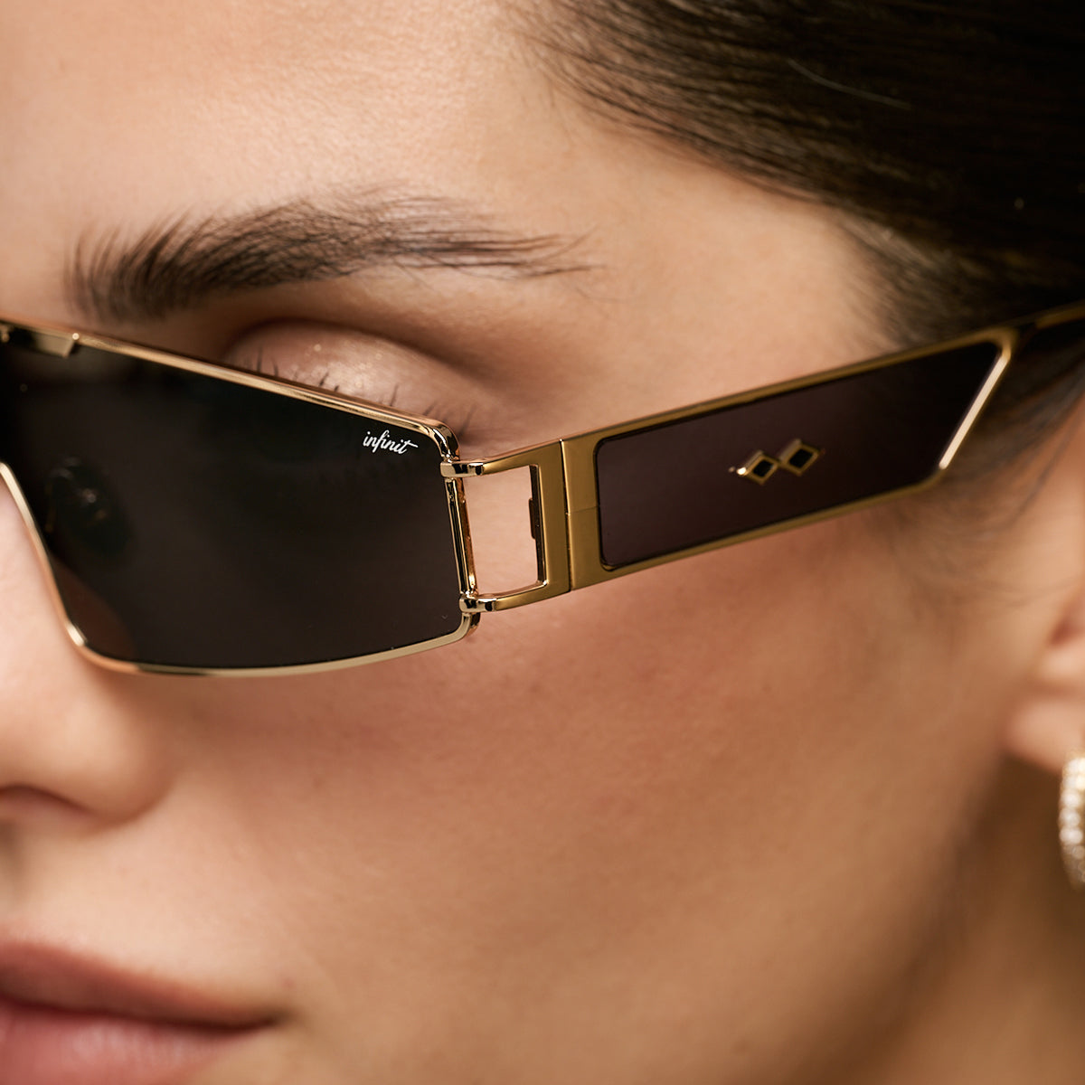 Lentes de Sol - Panoramic Dorado Lente Gris