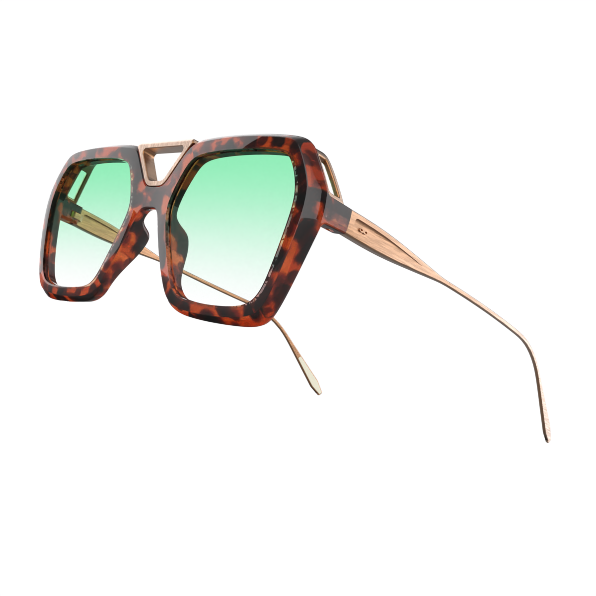 Lentes de Sol - London - Carey - Lente Verde degrade