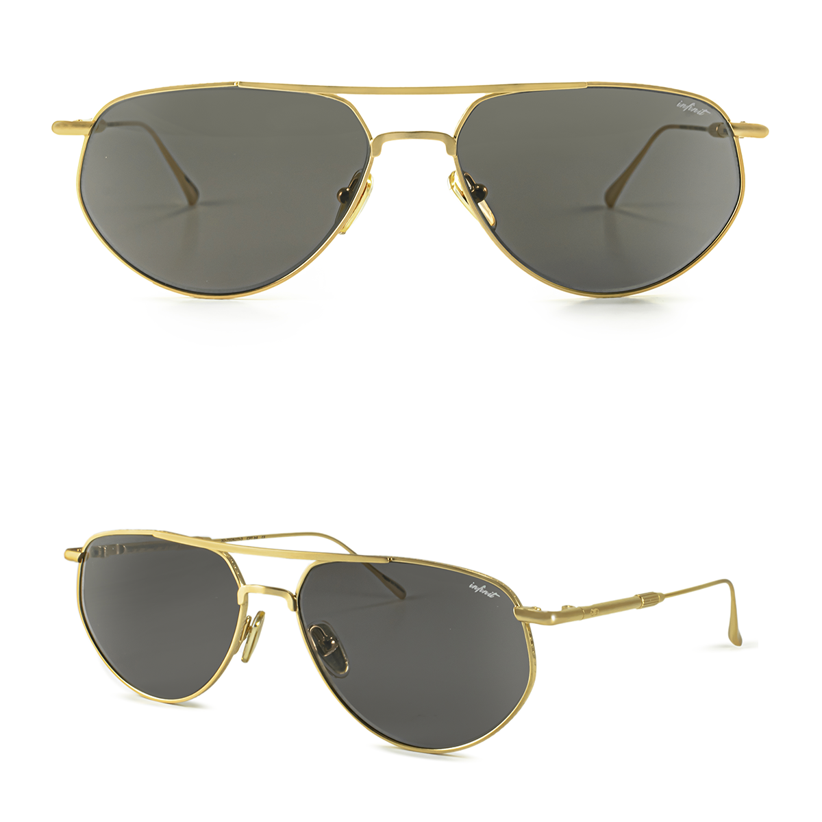 Lentes de sol - Petra - Dorado - Lente Gris