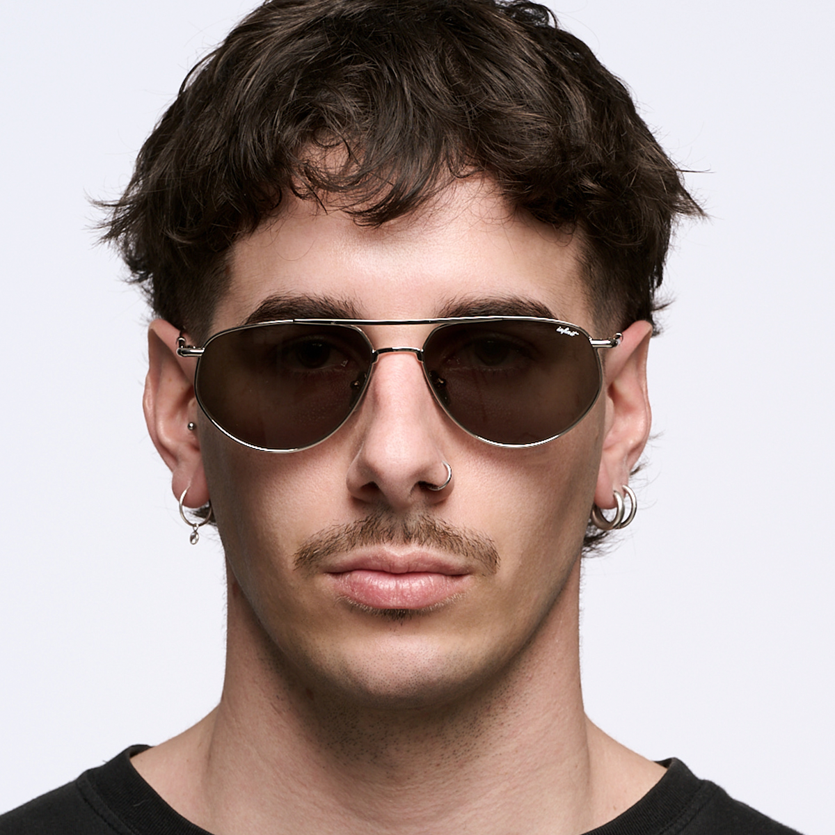 Lentes de sol - Petra - Plateado - Lente Verde