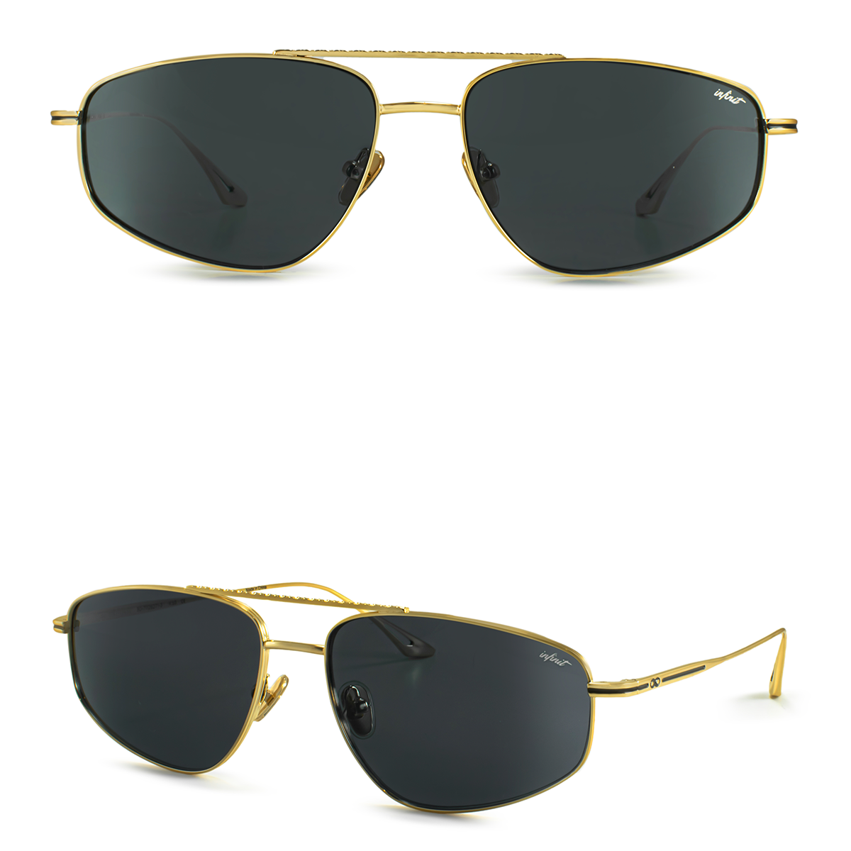 Lentes de Sol - Pierre Dorado Lente Gris