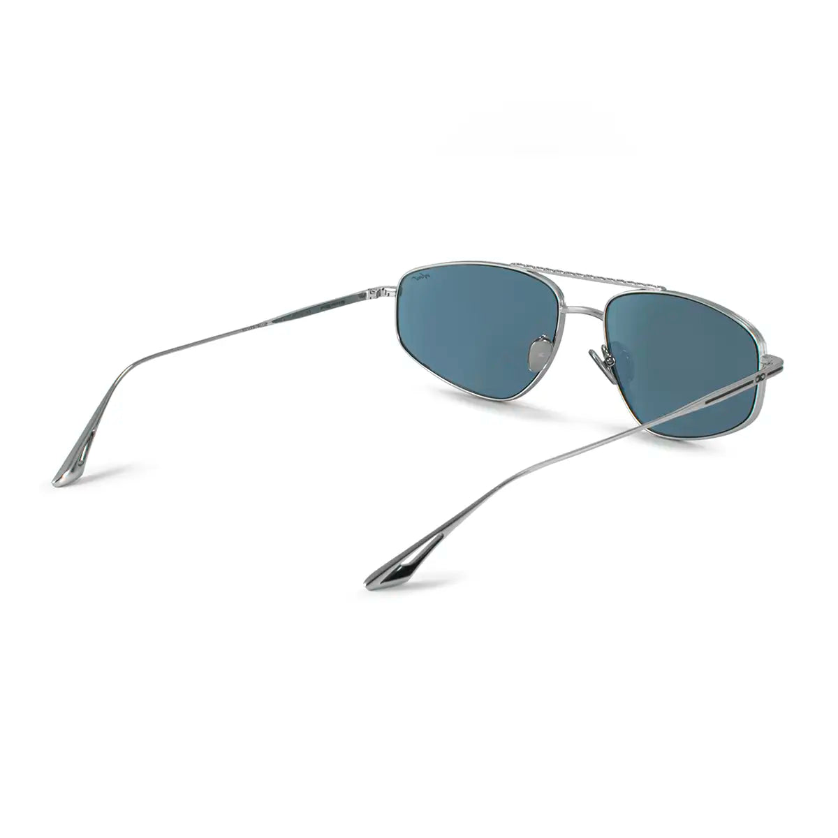 Pierre Plateado Lente Azul