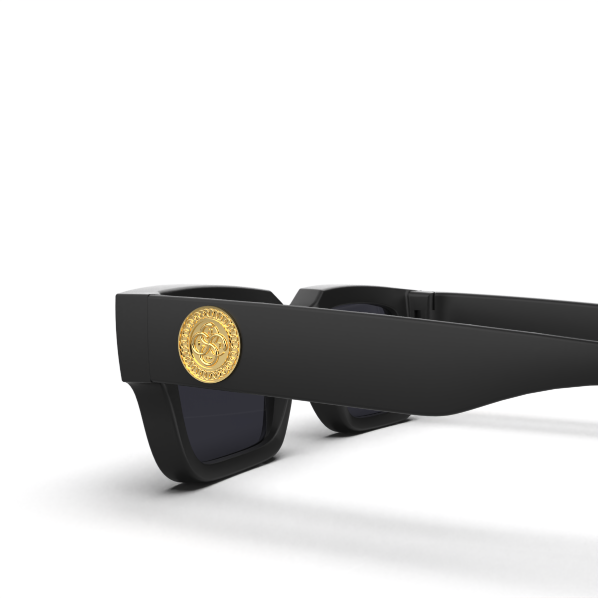 Lentes de Sol - Infinit Luxury Series - Exclamation - Negro Mate - Lente Gris Uroboro Metal