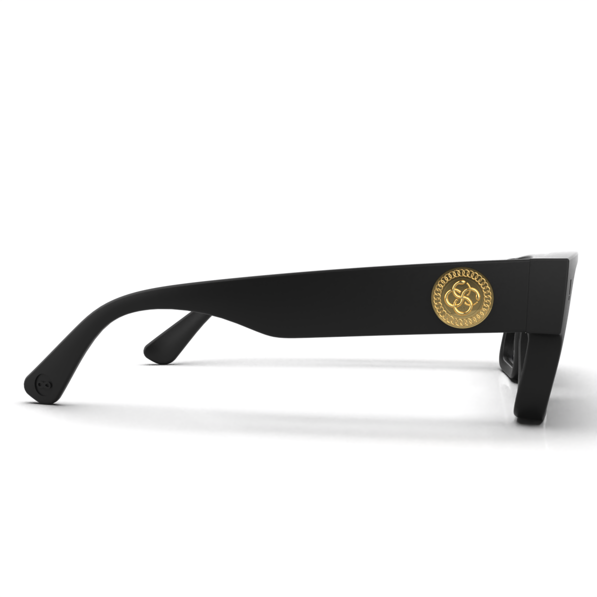 Lentes de Sol - Infinit Luxury Series - Exclamation - Negro Mate - Lente Gris Uroboro Metal