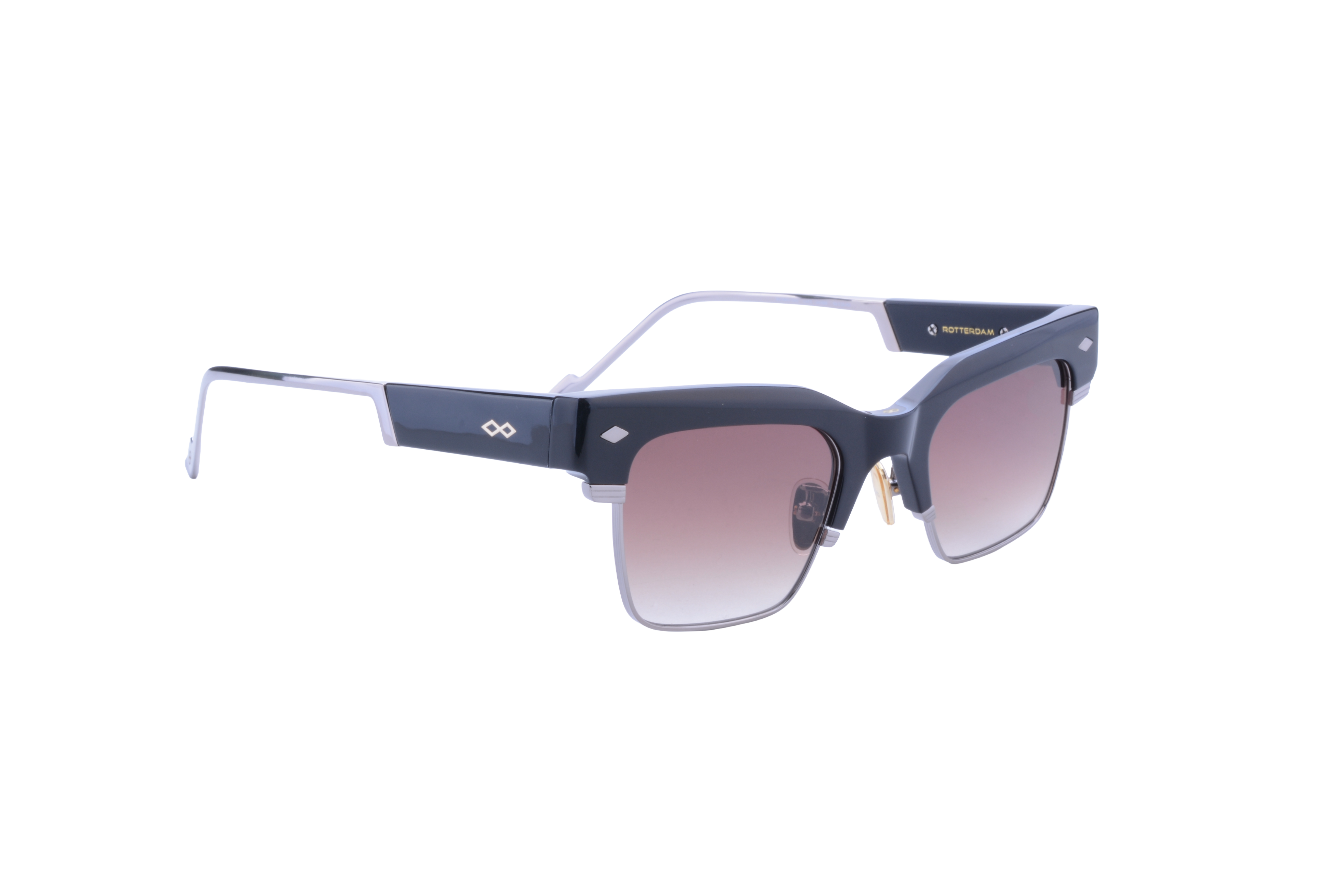 Rotterdam Negro Brillo Lente Marron Degrade
