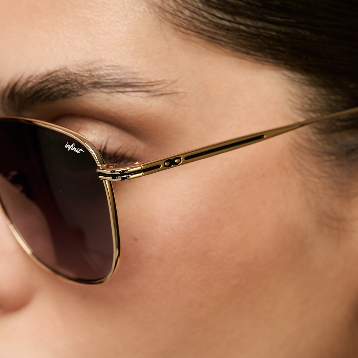 Lentes de Sol - Secchia Dorado Lente Gris Degrade