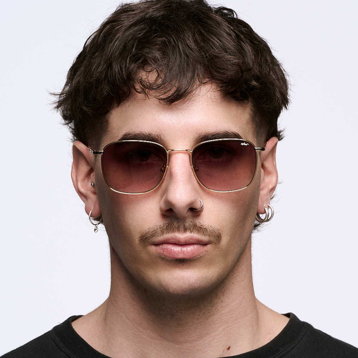 Lentes de Sol - Secchia Dorado Lente Marron Degrade