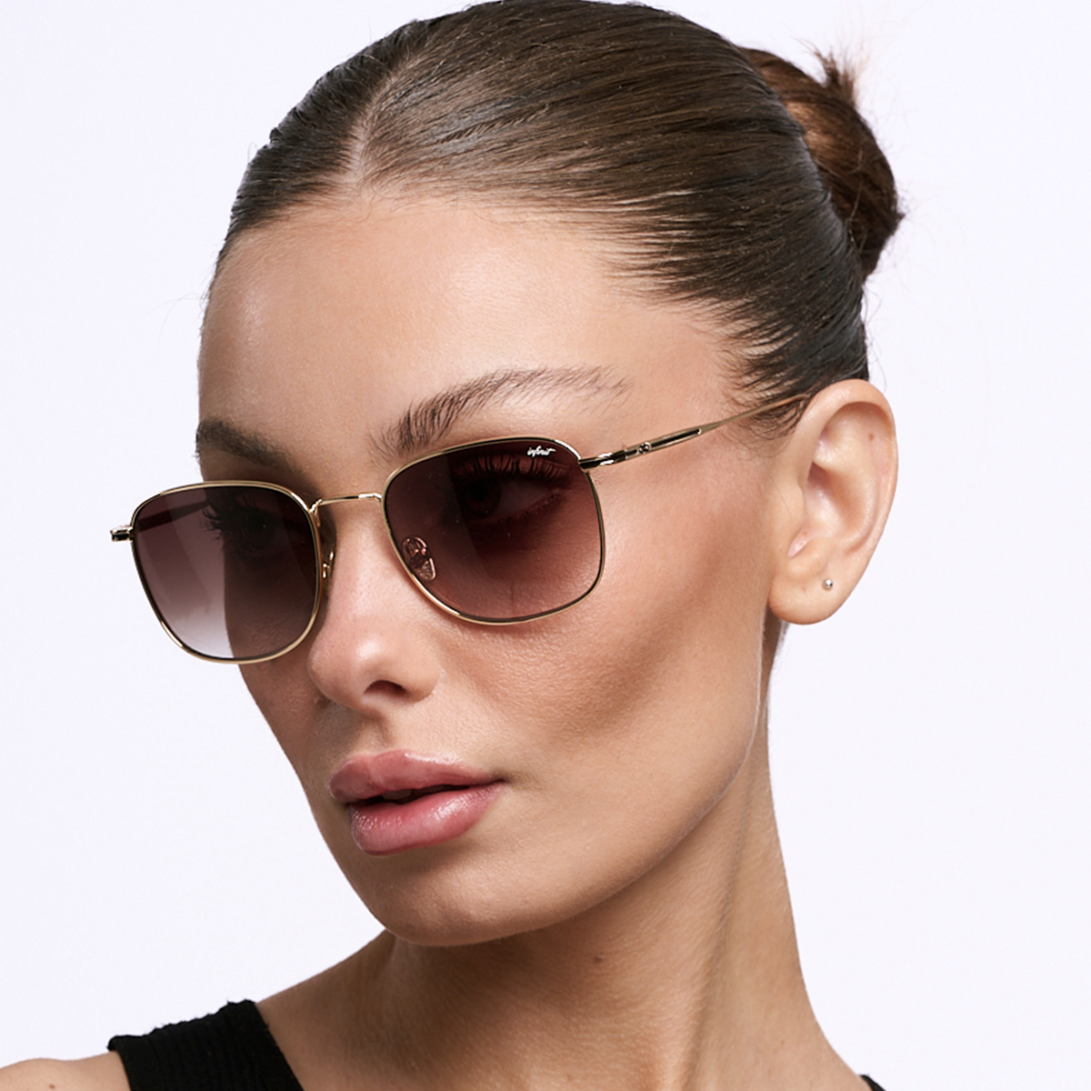 Lentes de Sol - Secchia Dorado Lente Marron Degrade