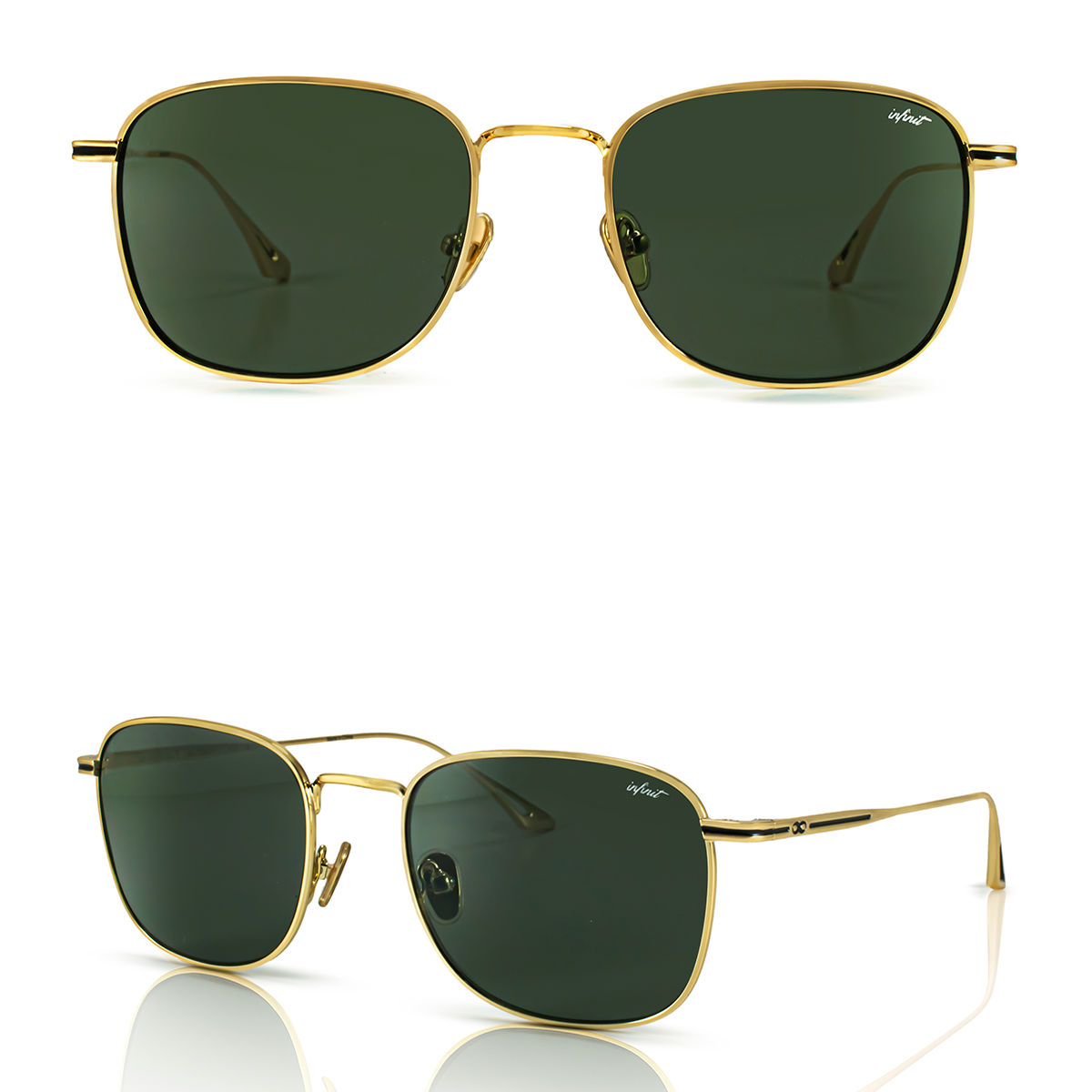 Lentes de Sol - Secchia Dorado Lente Verde