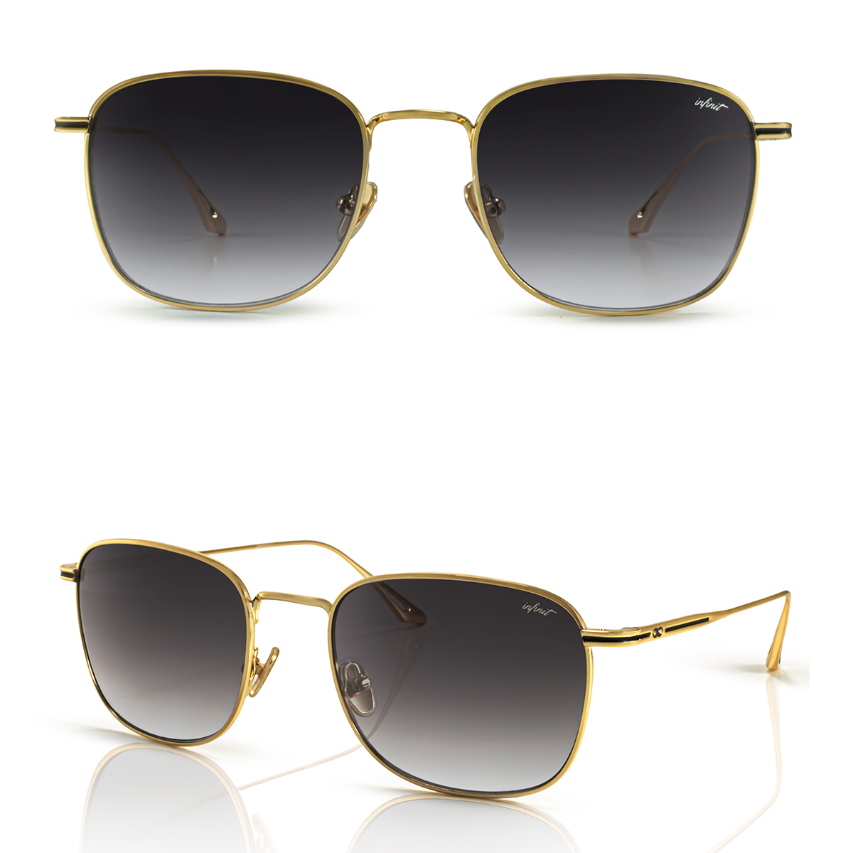 Lentes de Sol - Secchia Dorado Lente Gris Degrade