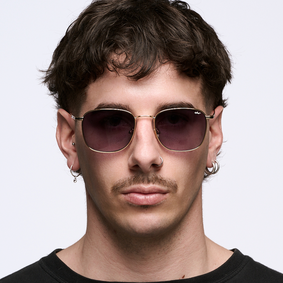 Lentes de Sol - Secchia Dorado Lente Gris Degrade