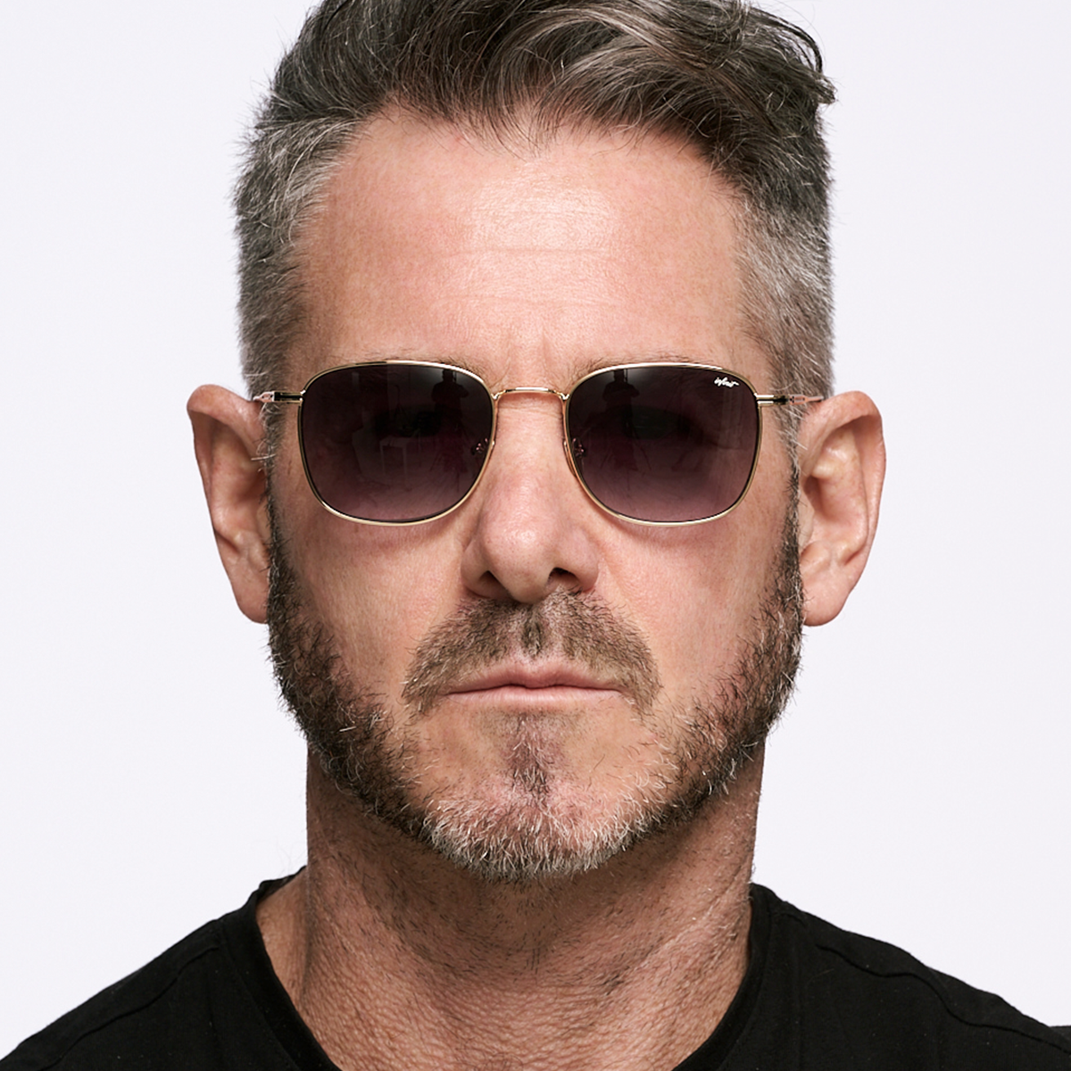 Lentes de Sol - Secchia Dorado Lente Gris Degrade